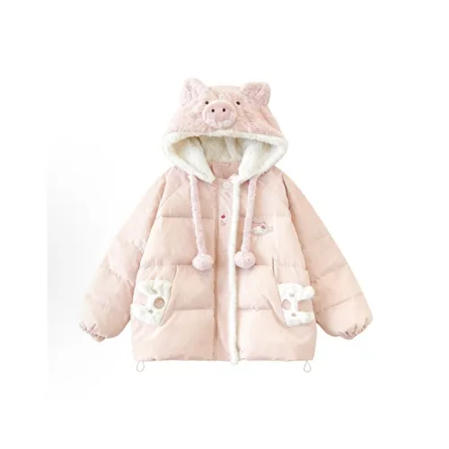 TSKIU Розовый Женский пуховик
