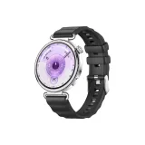 Чёрный с серебристой пряжкой