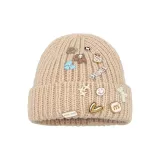 Значок Вязаная Шапка Бежевого Цвета