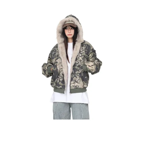 Pirkadat Армейский зеленый Унисекс Пуховики