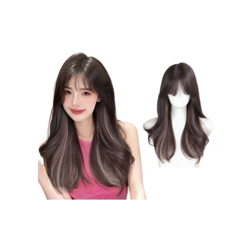 Sweet Pillow House Длинный Кудрявый Тёплые Бровки Розовый Омбре Большая Волна Модный Анти-Аджинг Полный Набор Голова Высокая Температура Пряжа