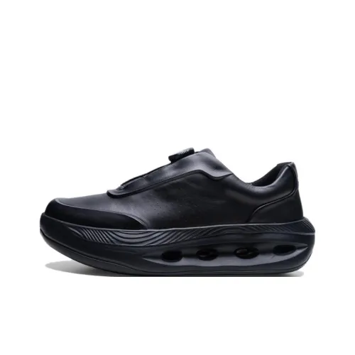 ANGSHAN Низкий топ Повседневная обувь для ходьбы Мужская Все сезоны Черный