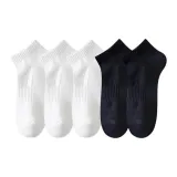 Носки для ног - 3 белых, 2 черных [Всесезонные, стандартное издание, чеснок, хлопок]