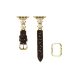 Шоколад, золотистый оттенок, застежка, золотой ромб, корпус