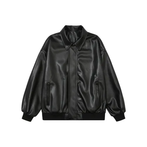 HETINGHOME Кожа Куртка Унисекс