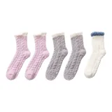 Светло-фиолетовый 2 упаковки + серый 2 упаковки + белый [5 упаковок]