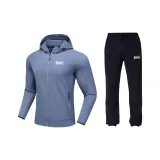 Комплект одежды (Синий топ + Черные штаны)