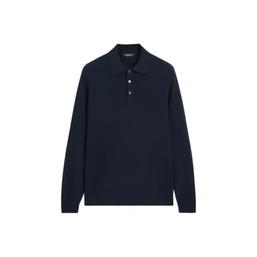 Massimo Dutti Морской Синий Мужской Трикотаж