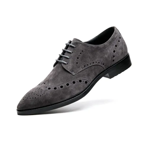 Kaltendin Повседневные кожаные туфли с низким верхом темно-серый мужской