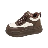 Бежевый Коричневый 5CM (с флисовой подкладкой)