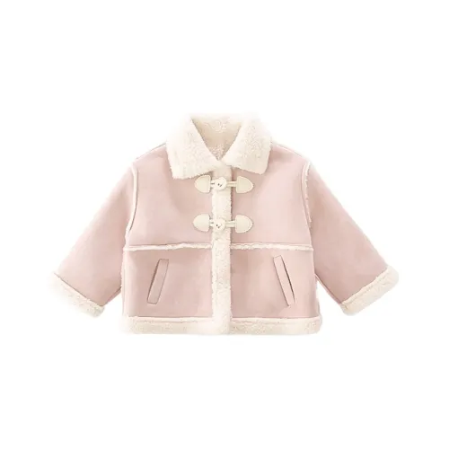 RHOBESAM Маленький крышка для горшка 2576 Двухтонный кроличий мех с флисовой подкладкой пальто розовый дошкольные утеплённые куртки