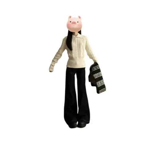 MDEHT Экрю Женская Трикотажная Одежда