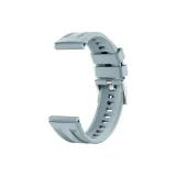 Светло-серый с серебряной пряжкой