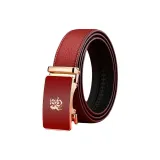 Лошадь Год Удачи Темно-красный [Двусторонний, Лицевая коровья кожа] Коробка + Сумка для покупок