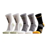 [Профессиональный Спортивный·Палец Разделение Сжатие] 5 пар - 2 светло-серых + 2 темно-серых + черный