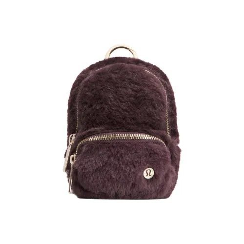 Lululemon Everywhere Полиэстер Charm Coin Wallet Mini Unisex Black Plum Gold