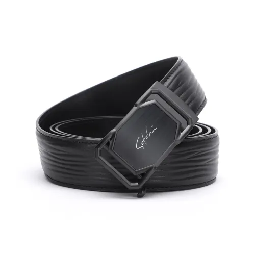 SATCHI Ремни из коровьей кожи Мужской Черный 3,4CM