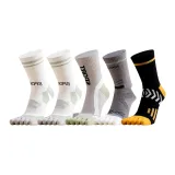 [Профессиональный Спортивный·Палец Компрессия] 5 пар - 2 белых + светло-серый + темно-серый + черный