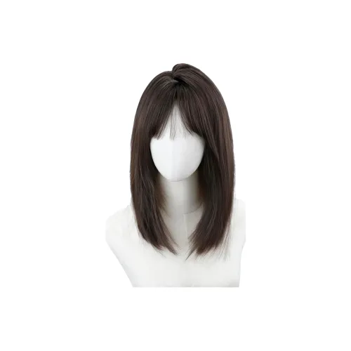 UMIFFA Анти-эйджинг Тонкий Плечевой Уровень Кость Замковая Волосы Парики Темный чайный Холодный коричневый