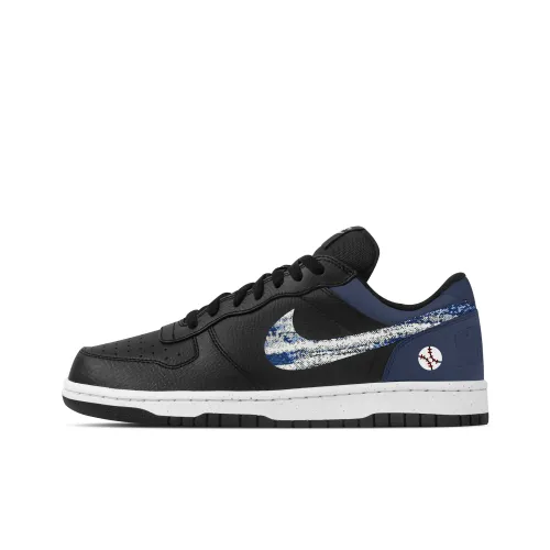 Nike BIG Бейсбол Устойчивый к истиранию Дышащий Низкий Топ Скейтбординг Кроссовки Мужские Черный Синий