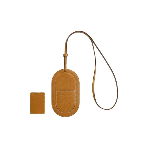 HERMES In The Loop Mysore Шевро Чехол для телефона Большой Женские Карамель