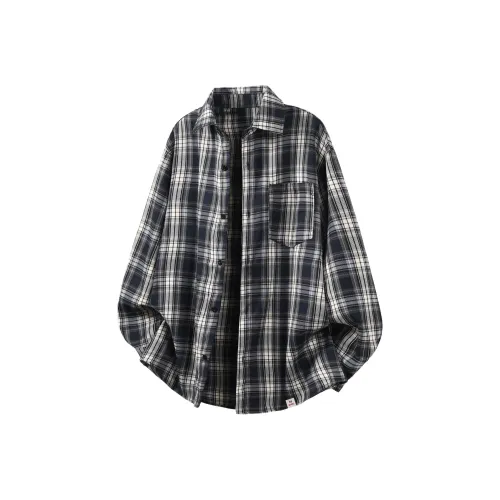 Huohuotu Темно-синие унисекс рубашки