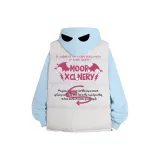 Свитшот "Дальний Небесный Синий" + Белый Жилет [с флисовой подкладкой]