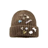 Значок Вязаная шапка Кофе