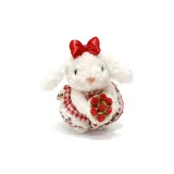Шнурок с подвеской в виде уха кролика и цветка [красный]
