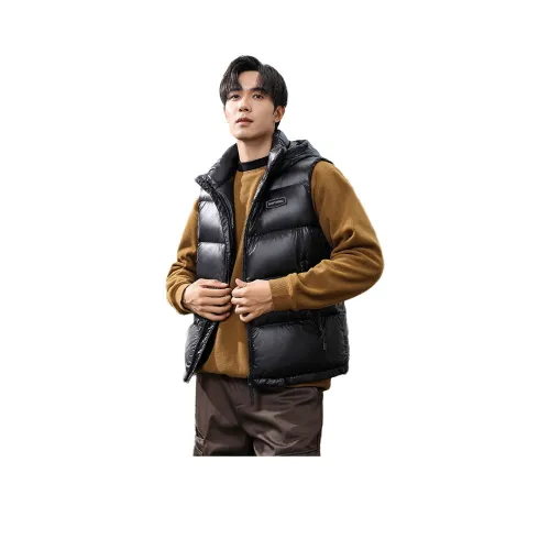 SNOW FLYING Satin Черный Мужской Пуховый жилет