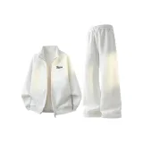 Белый серый свитшот + белые серые спортивные штаны