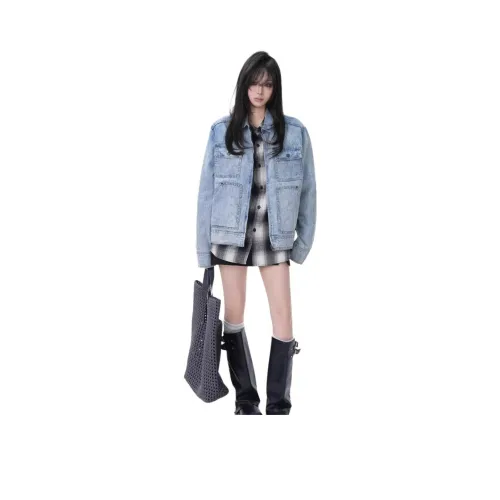 ALPLUME OOTD F4017 Синий Унисекс Джинсовые куртки