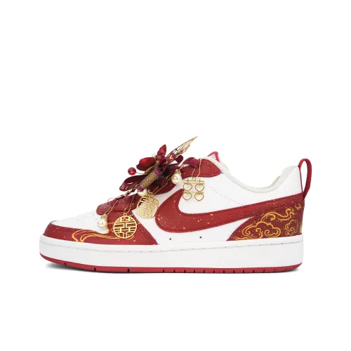 Nike Court Borough 2 Splendid Marriage Promise Low Топ Скейтборд Кроссовки Женские Красно-белый