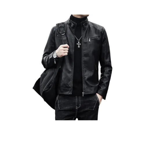 27DESHENGHUO Кожаная куртка мужская