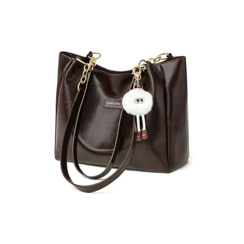 COMELY Сумка через плечо из синтетической кожи стандартная женская кофейного цвета