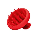 Красный Удобный Силиконовый Гребень для Массажа Кожи Головы