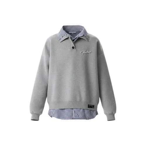 MIORGERSY Серый [Улучшенный Съемный Металлический Логотип] Унисекс Свитера