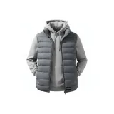 Серый легкий пуховый жилет