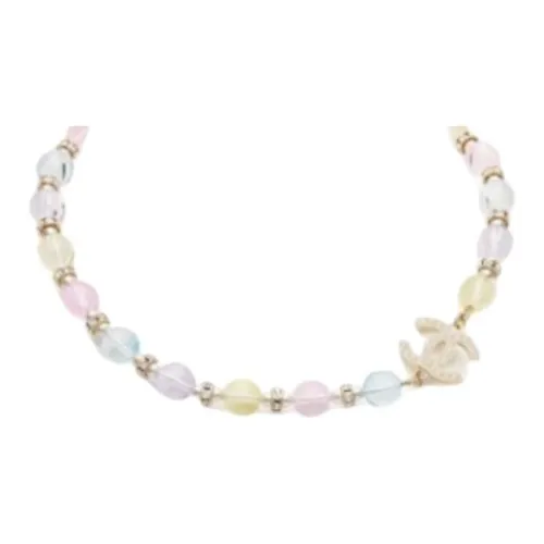 Chanel Ожерелья Женские Золото Кристалл