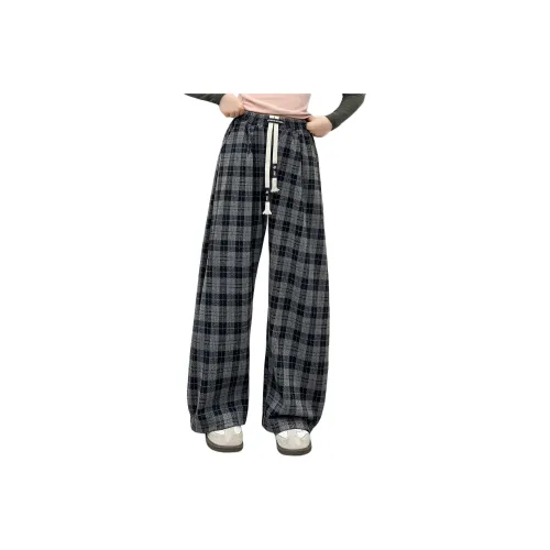 ABDT Черные клетчатые штаны школьного возраста