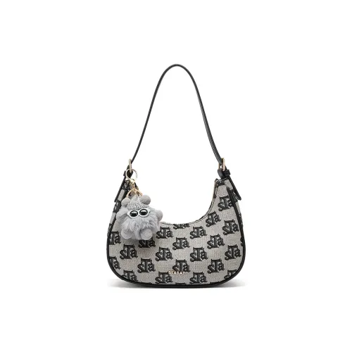 ST SAT Сумка через плечо из синтетической кожи стандартная женская черная