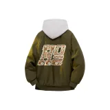 Армейский зеленый хлопковый пуховик (утепленный)