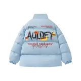 Далекий Небесный Лазурь [Воротник-стойка, Городской, Минималистичный]