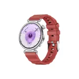 Тёмно-красный с серебряной застёжкой