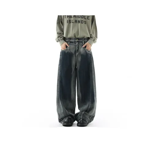 YINNIZHE Blue Unisex Jeans