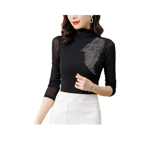 Langqing Черный Бесплатная доставка Бренд Наклеенный Женские Шифоновые рубашки