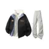 Чёрные + Светло-серые штаны