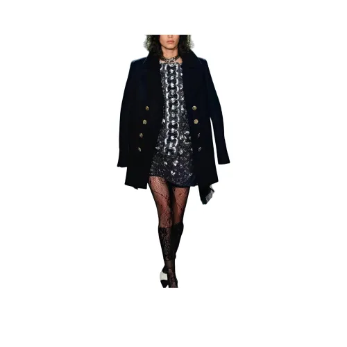 CHANEL Морской Синий Женское Пальто