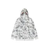 Флисовая подкладка, белый, серый [тяжелый, вышивка акулы]