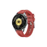 Красный с серебристой пряжкой